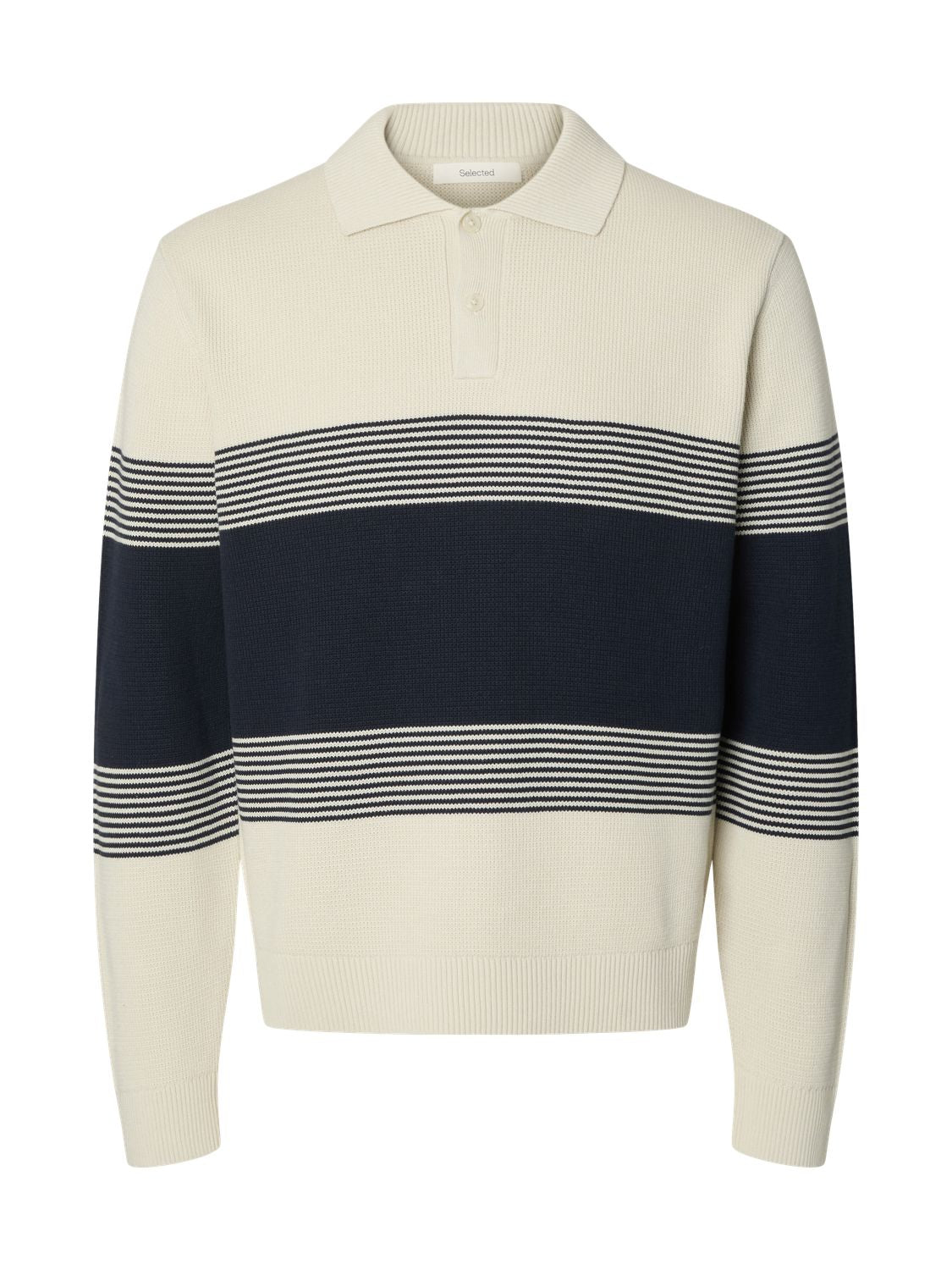 Slmdane Ls Knit Stripe Polo