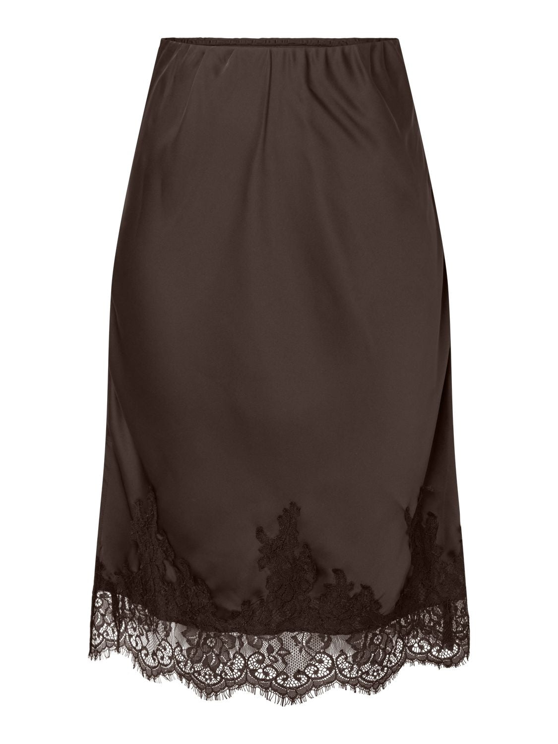 Pcjessa Hw Knee Skirt W/lace Wvn Bc