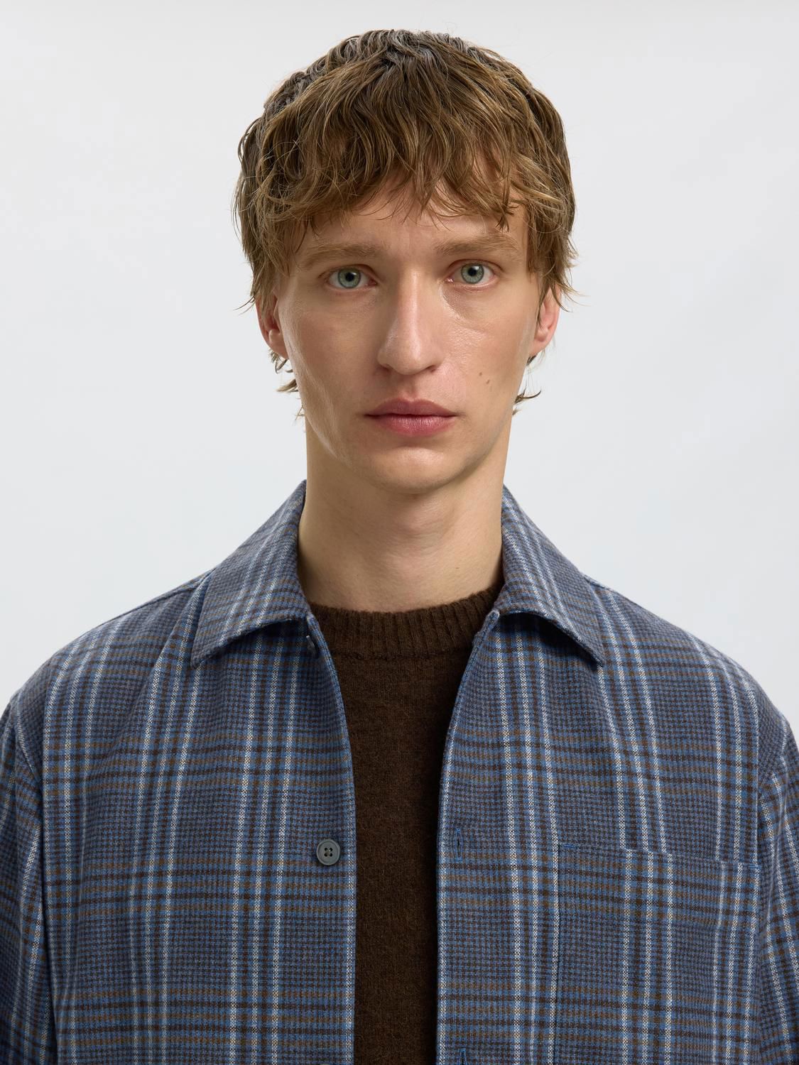 Slmrlxsvend Wt Check Wool Blend Light Os