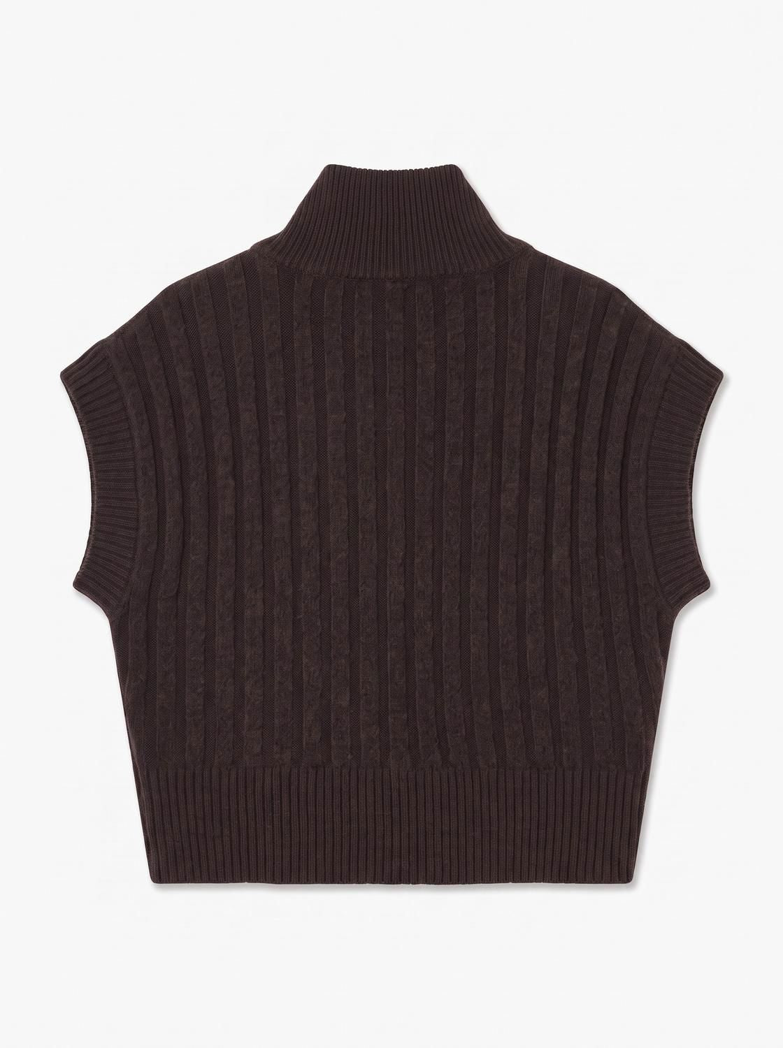 Vmbang Rib Sl Highneck Zipper Vest Noos