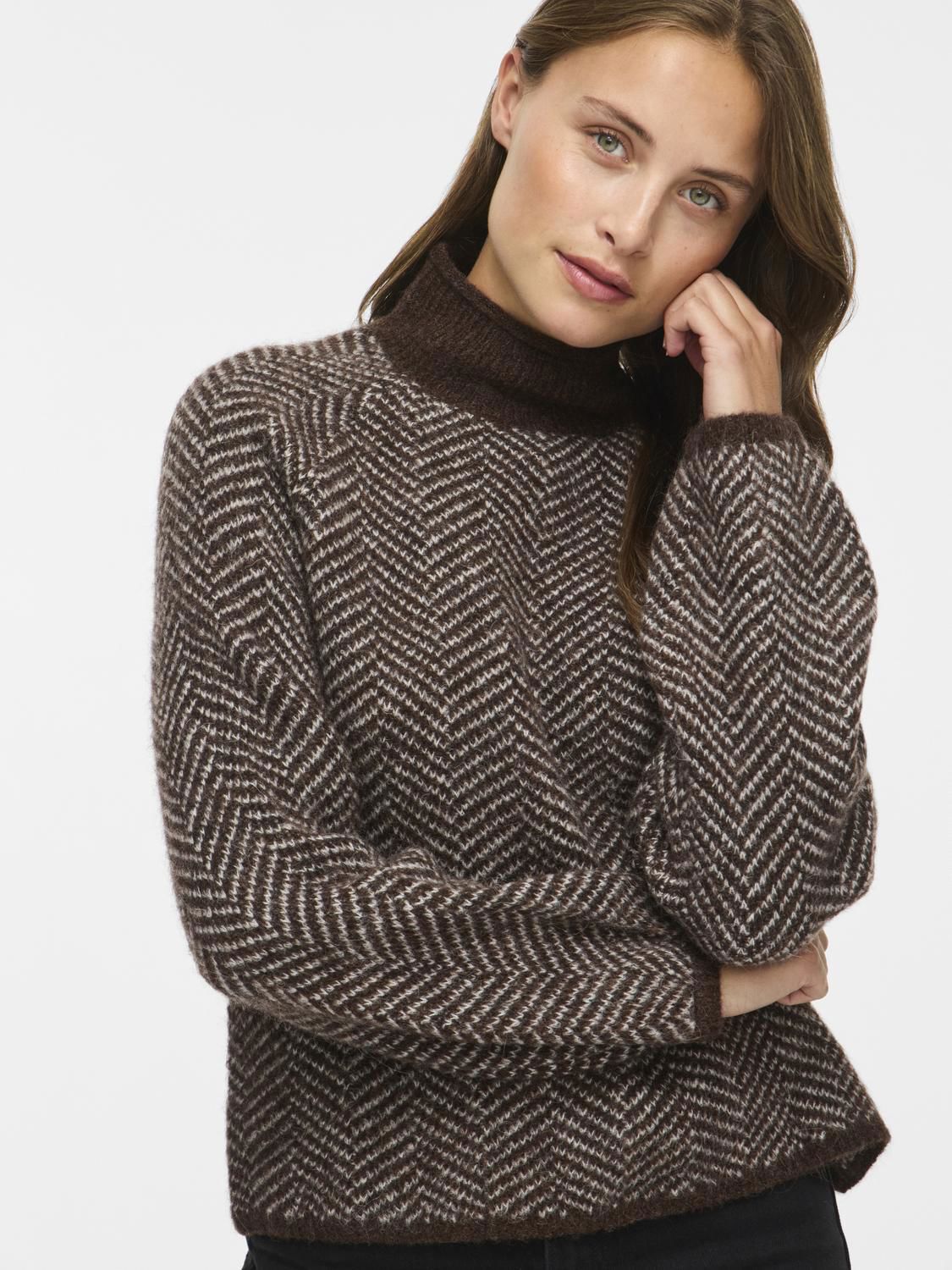 Vilory High Neck L/s Knit Top - Noos