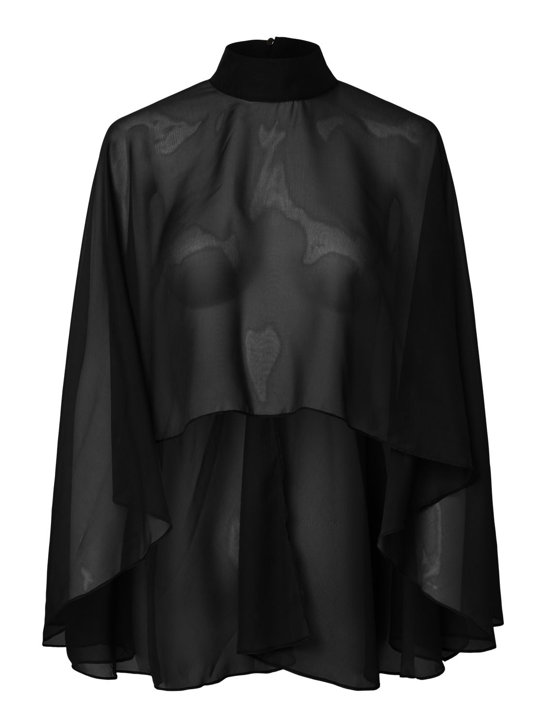 Pcabia High Neck Cape Wvn D2d