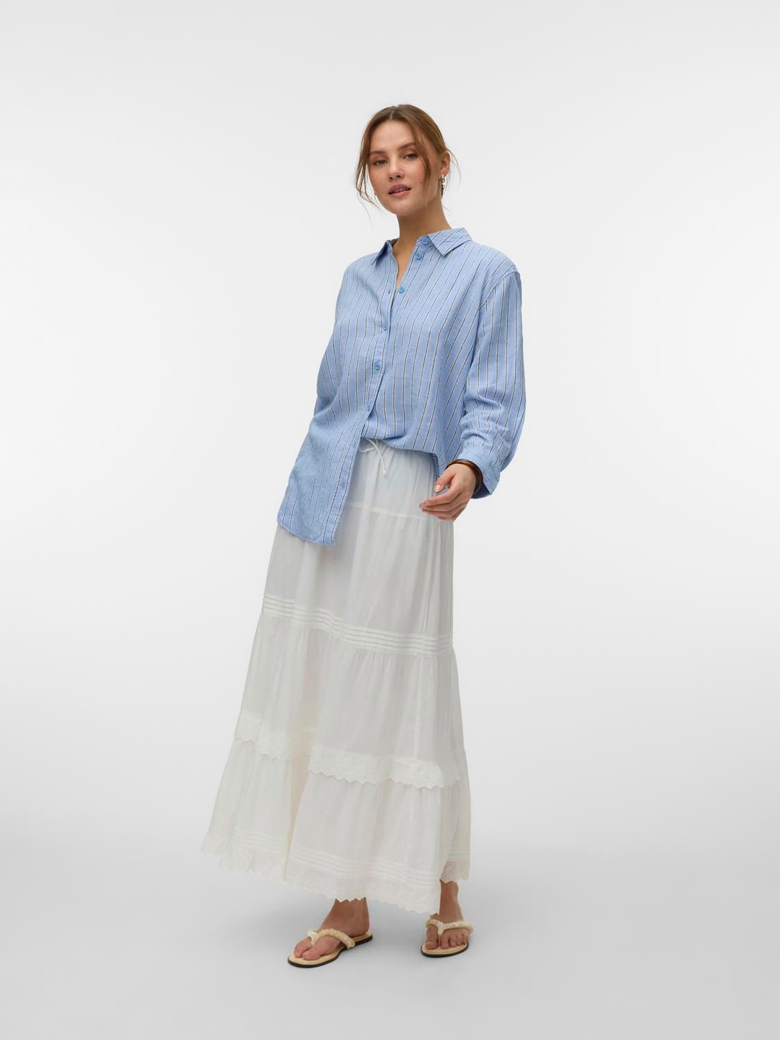 Vmsandy Hw Ankle Skirt Wvn