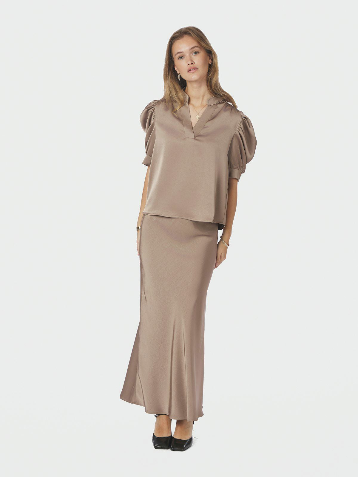 Vicky Heavy Sateen Skirt