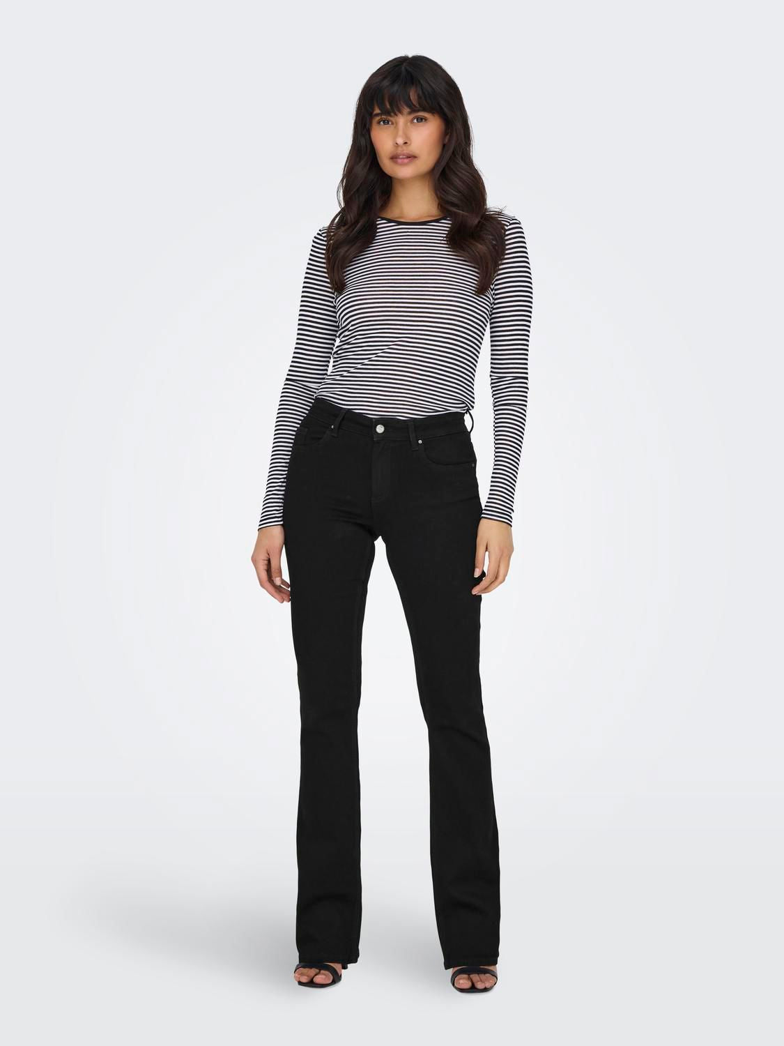 ONLBLUSH MID FLARED DNM REA2343 NOOS Black Denim