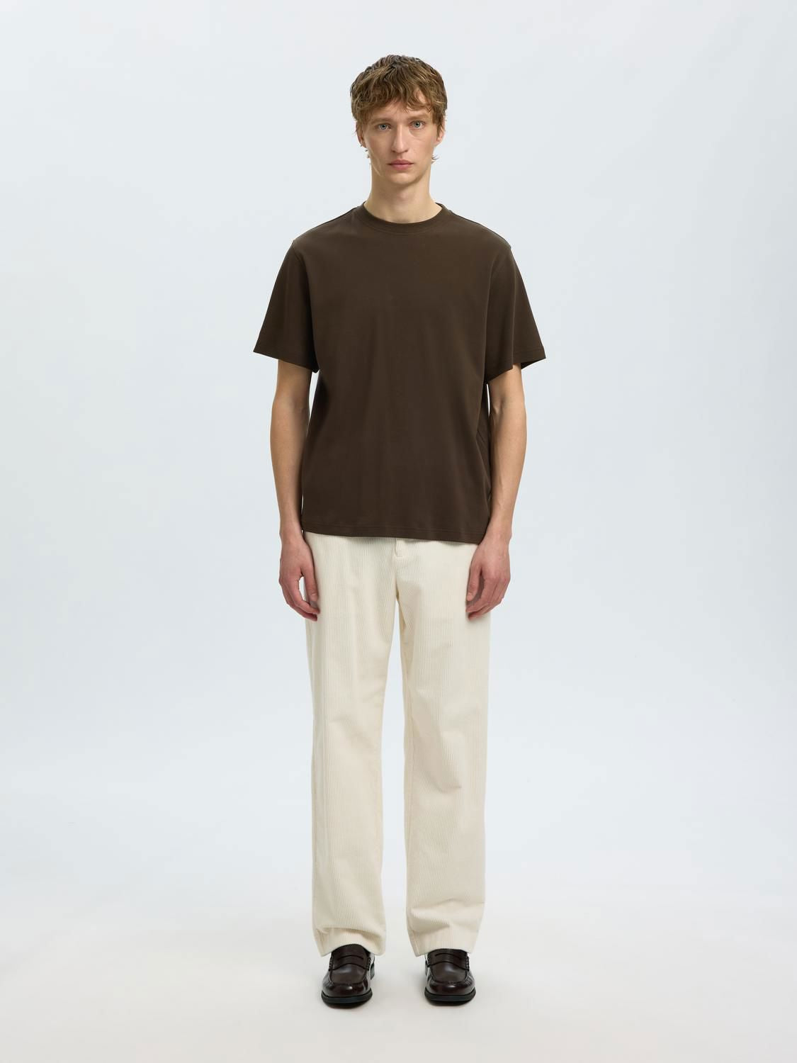 Slmtaj Mid Wgt Peach Ss O-Neck Tee Noos