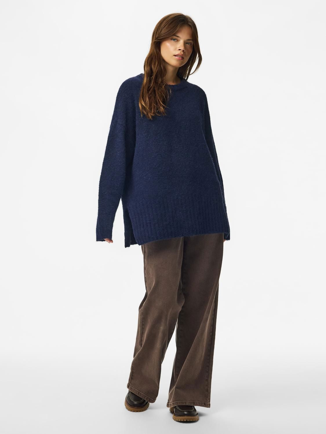 Pctina Ls O-Neck Knit Noos