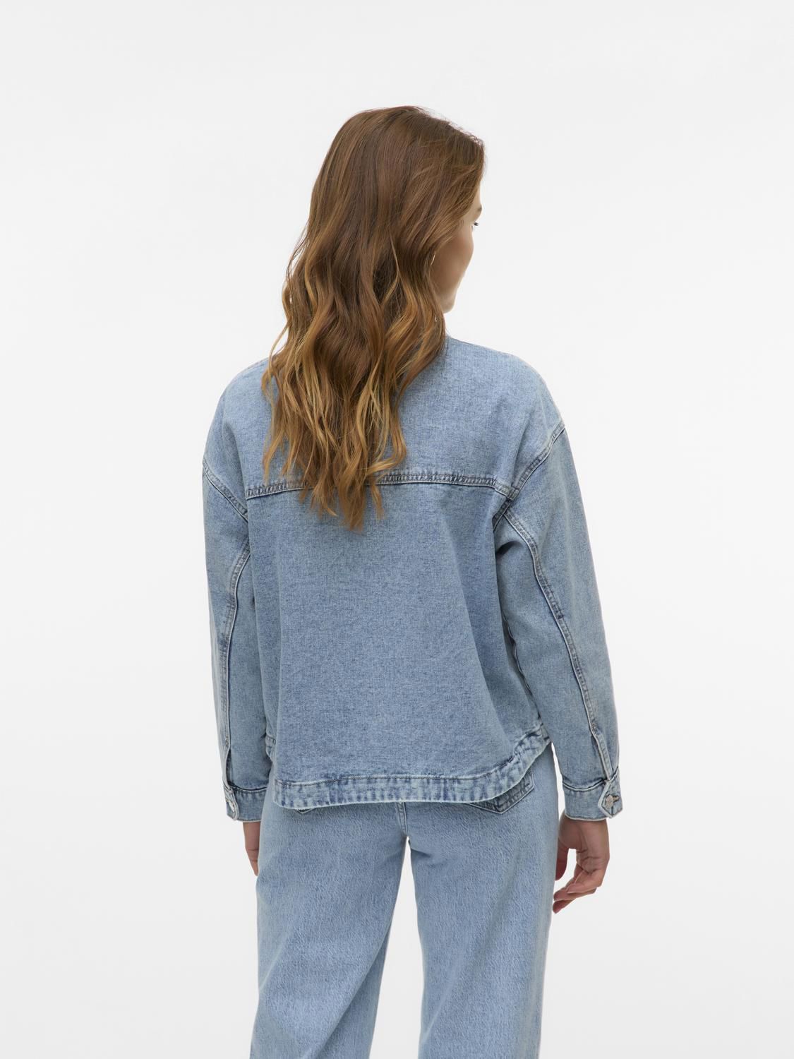 VMJAMIE LS SHACKET MIX GA NOOS LIGHT BLUE DENIM