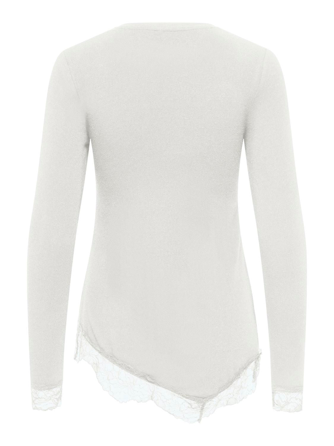 Onlglamour L/s Lace Detail Top Jrs