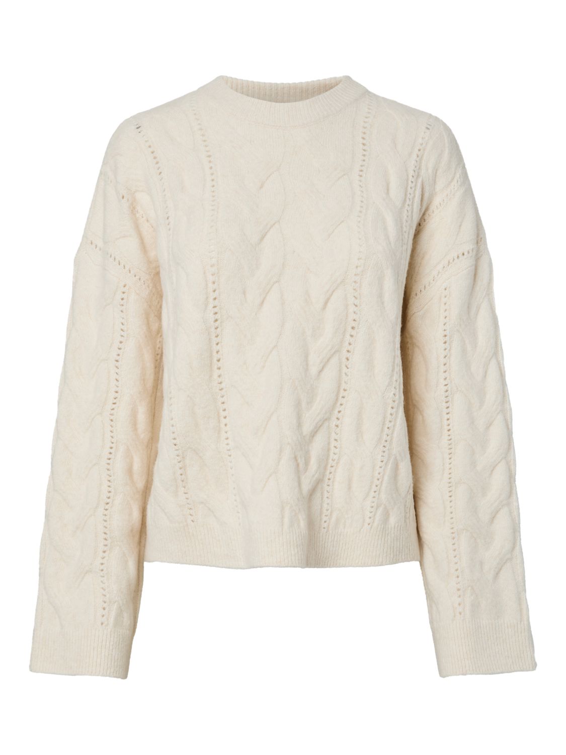 Pckathy Ls O-Neck Cable Knit Noos Bc