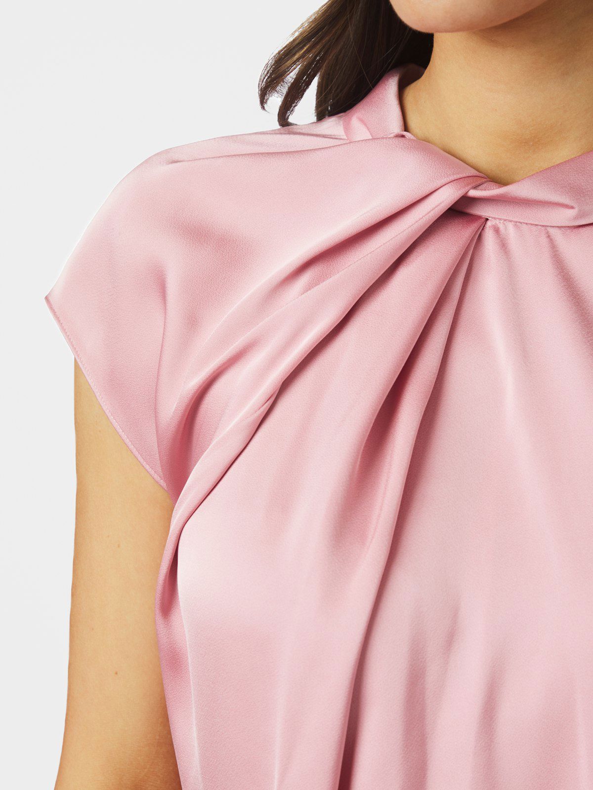 Fleur Drapy Satin Blouse
