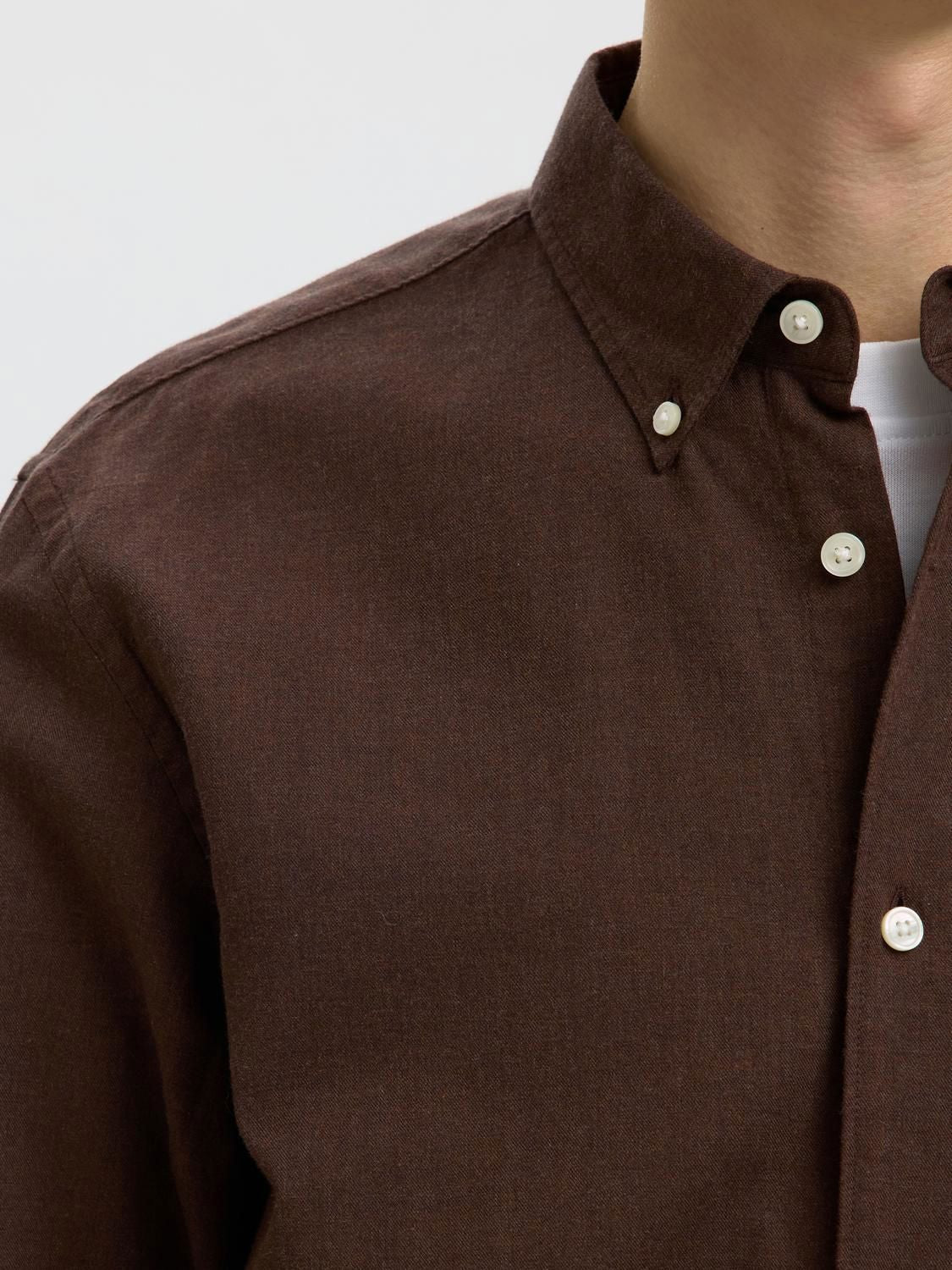 Slmcole-Jay Reg Melange Ls Shirt Noos