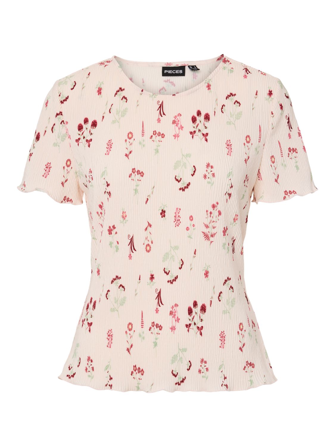 Pcflora Ss O-Neck Top Jrs Noos Bc