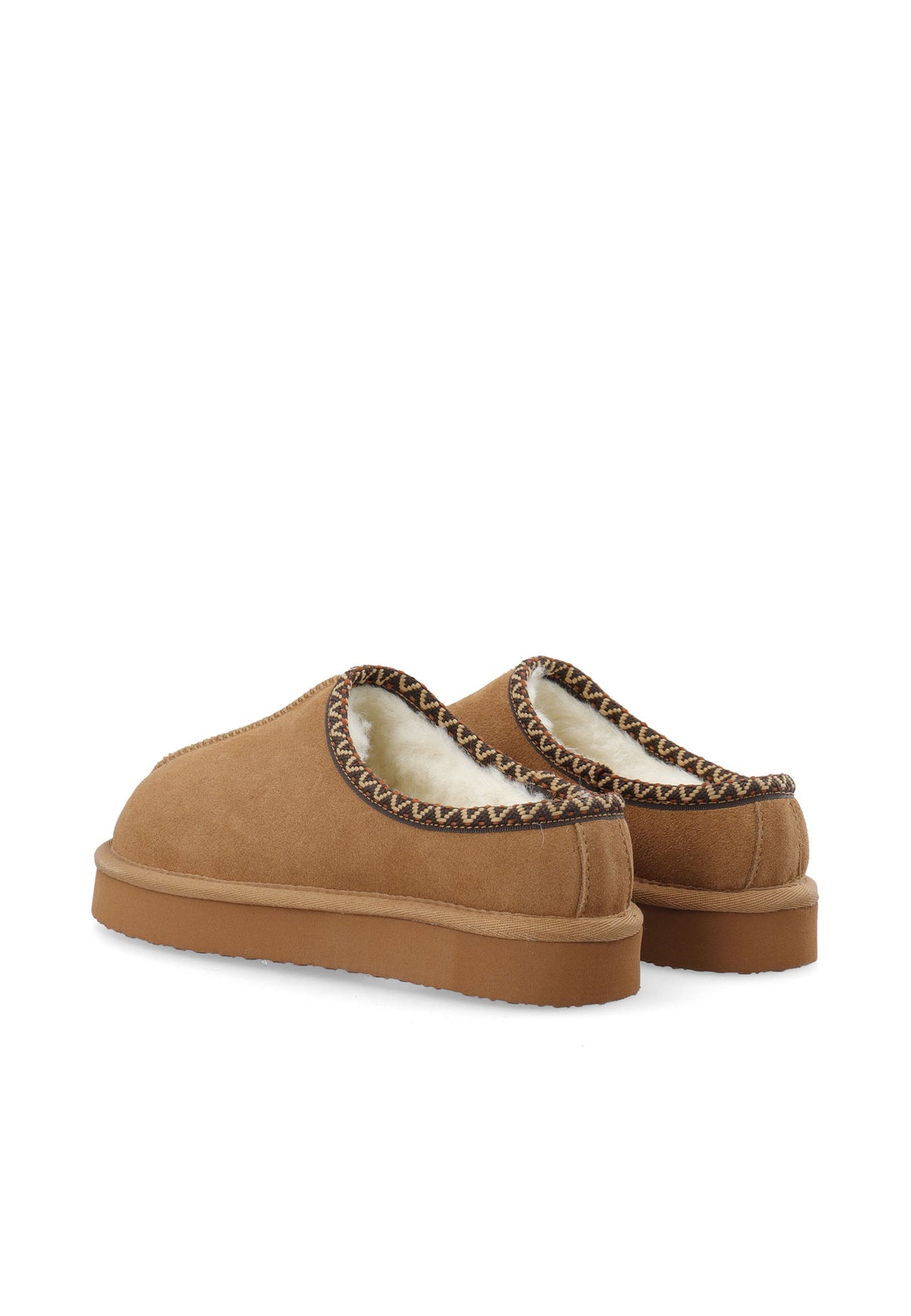 Biasnow Flatform Binded Slip In Shoe Suede