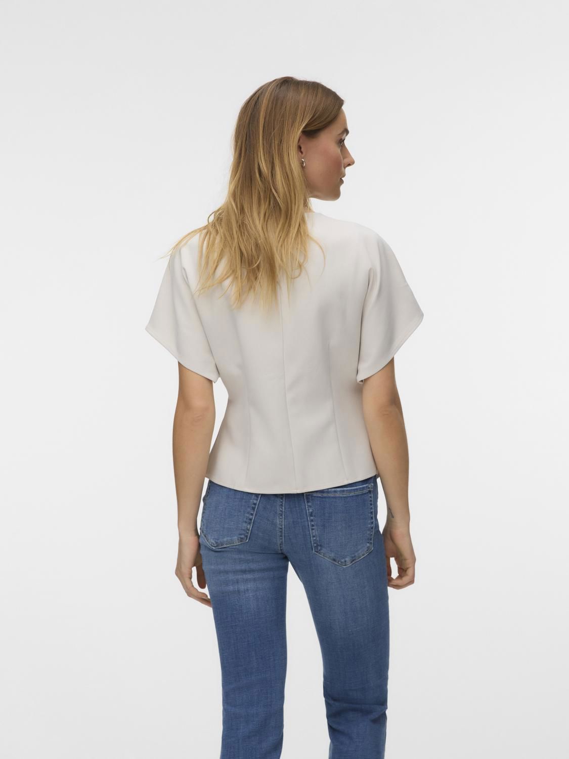 Vmsonja Ss V-Neck Top Wvn Exp