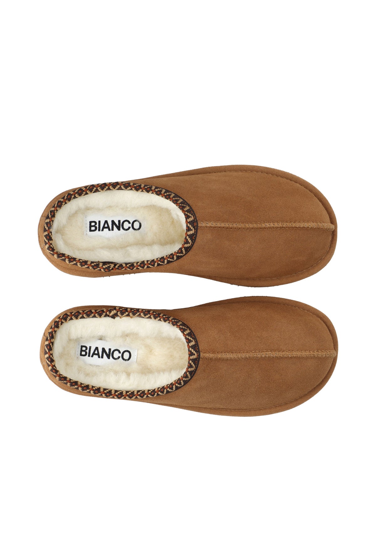 Biasnow Flatform Binded Slip In Shoe Suede