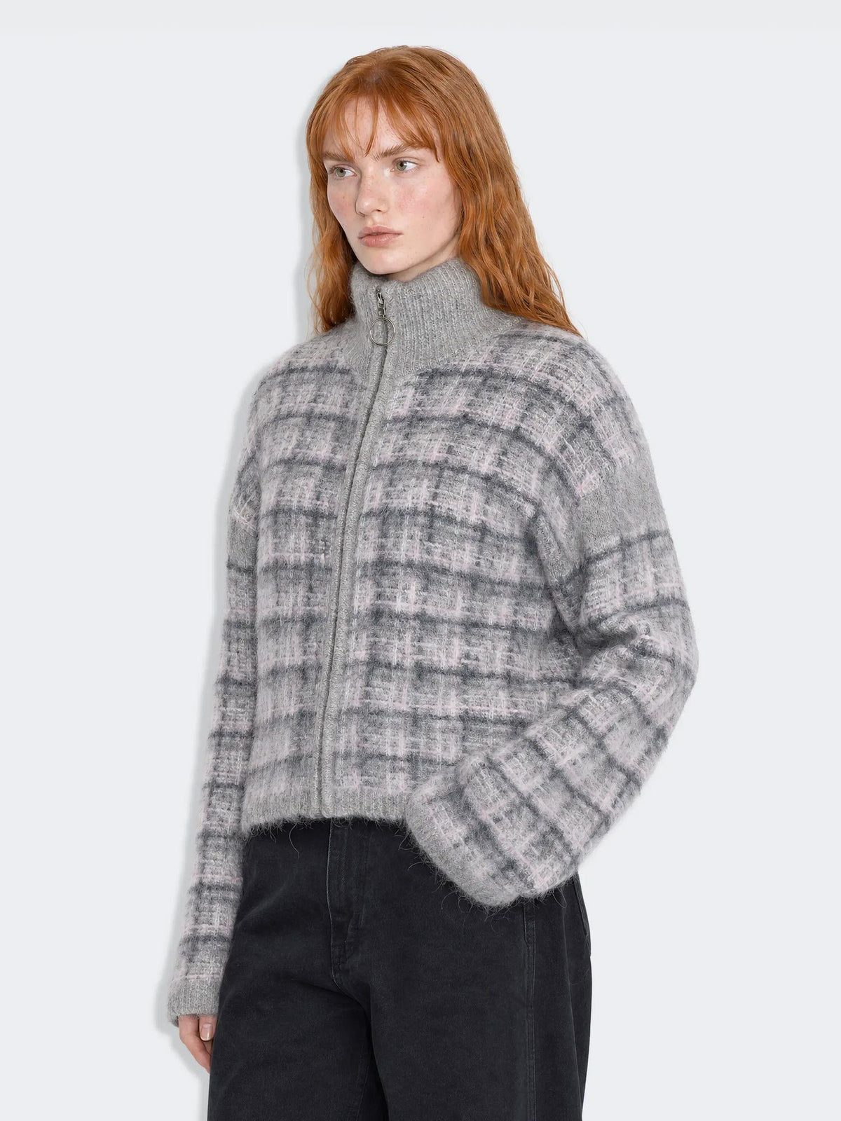 Peony Check Cardigan
