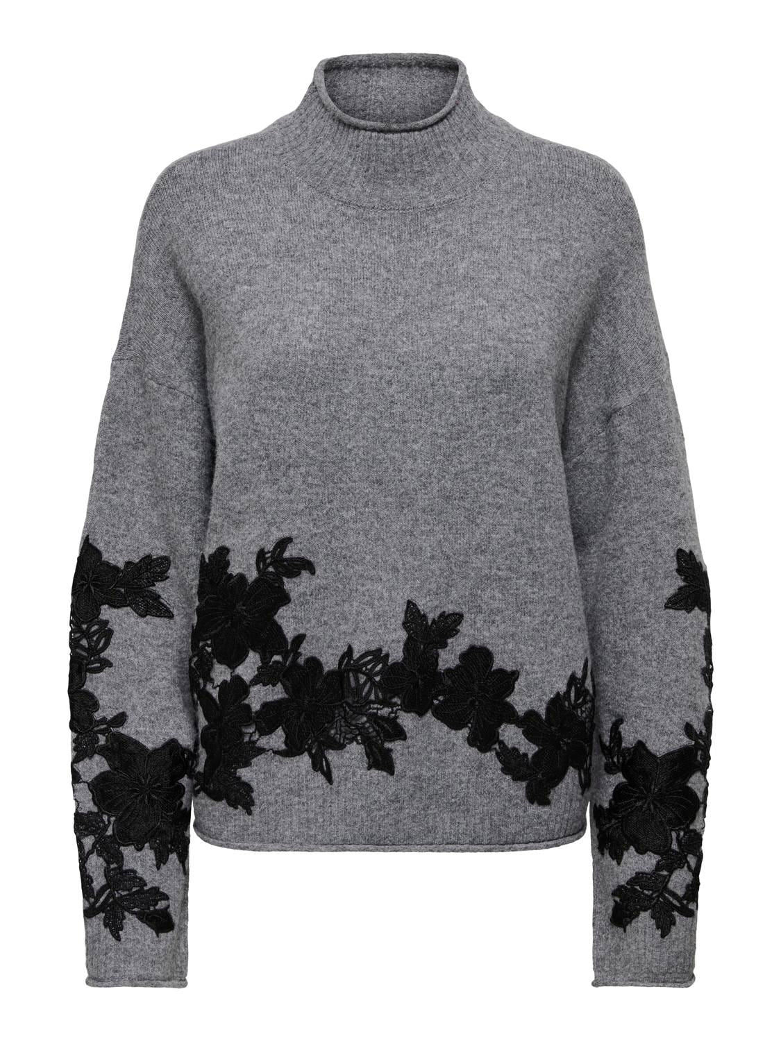 Onllisa Ls Highneck Detail Knt