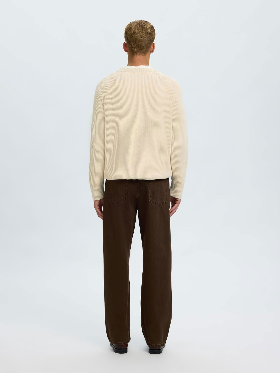 Slmbraun Knit Rlx Rib Crew Neck Noos