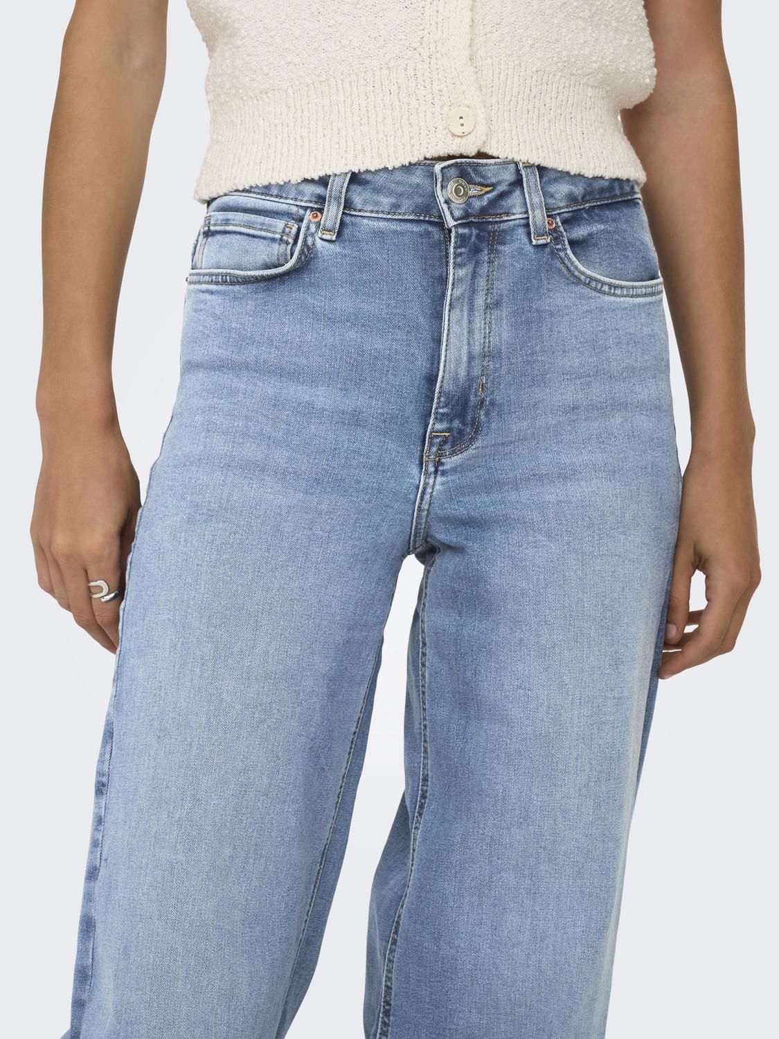 ONLMADISON BLUSH HW WIDE DNM CRO371 NOOS LIGHT BLUE DENIM